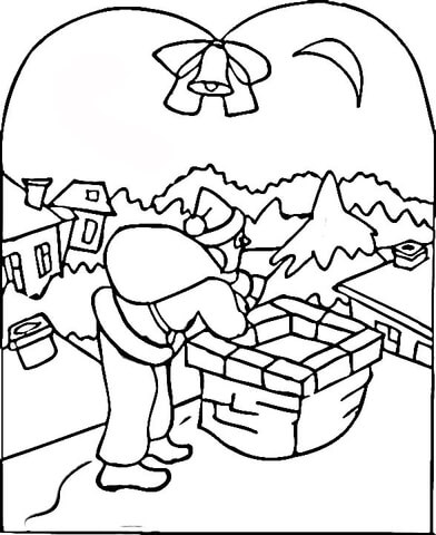 Christmas Village  Coloring page