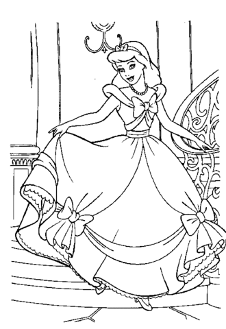 Cinderella Princess  Coloring page