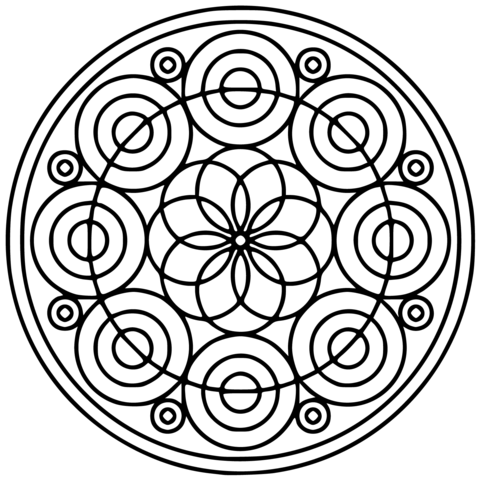 Circle Mandala Coloring page