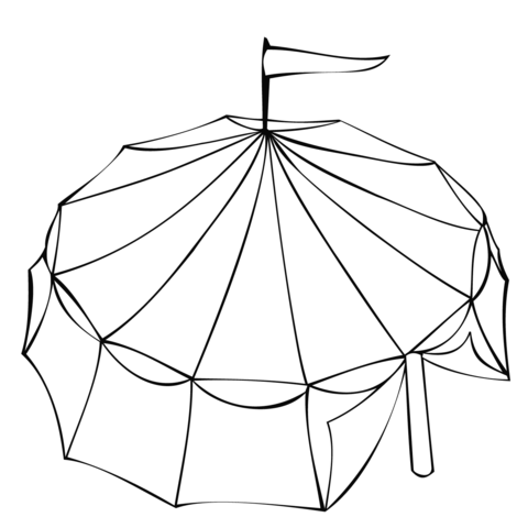 Circus Tent Coloring page