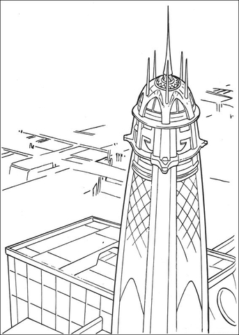 Jedi Tower Coloring page