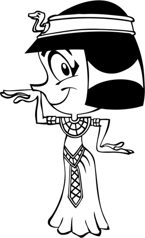 Cleopatra Caricature Coloring page