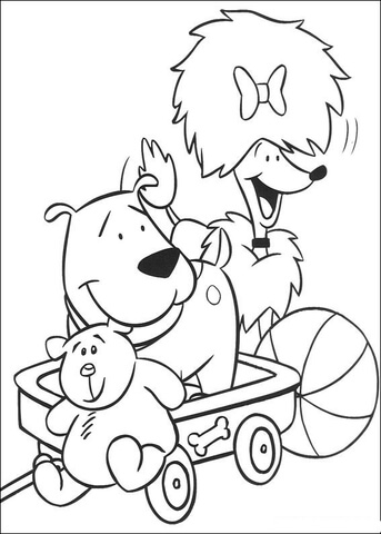 Clifford's Friends  Coloring page