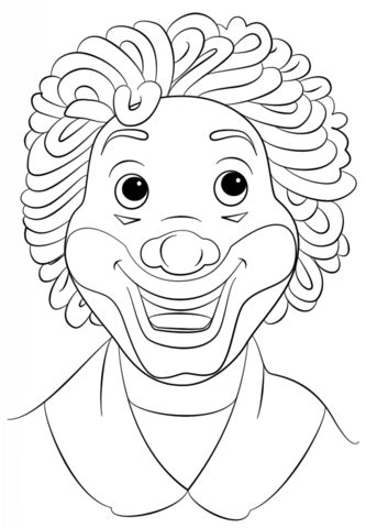 Clown Face Coloring page