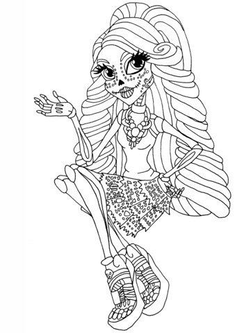 Cool Skelita Coloring page