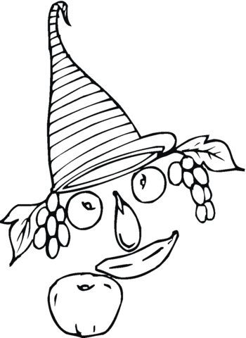 Cornucopia Mask  Coloring page