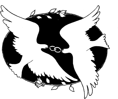 Wedding Doves Coloring page