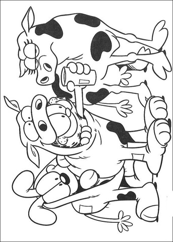 Cow Costume  Coloring page