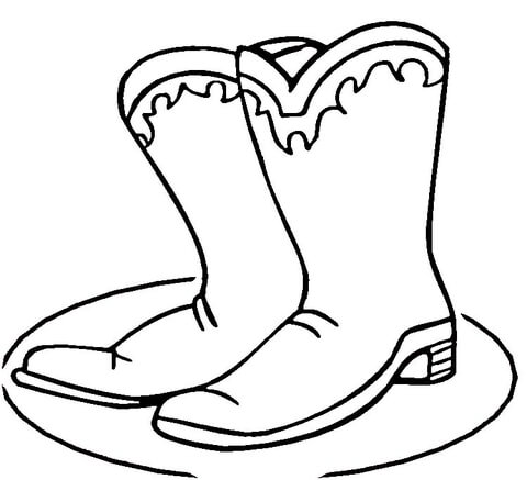 Cowboy Boots  Coloring page