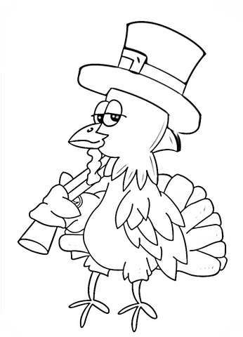 Crazy Turkey  Coloring page