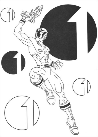 Crime Kicker Holds The Weapon  Coloring page