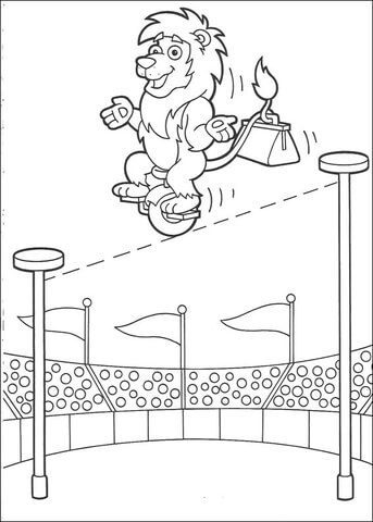 In a circus Coloring page