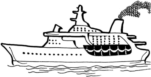 Cruise On The Sea  Coloring page