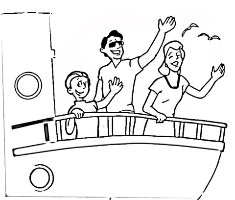 Cruise Ship  Coloring page