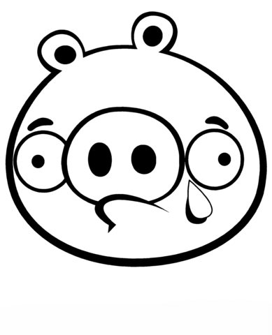 Crying Minion Pig Coloring page