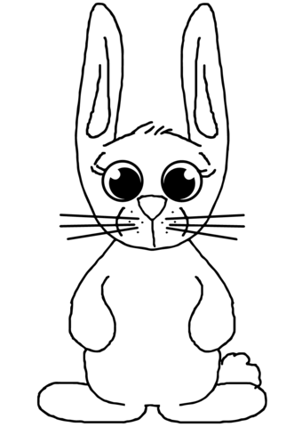 Cute Bunny Coloring page