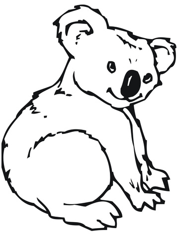 Cute Koala Coloring page