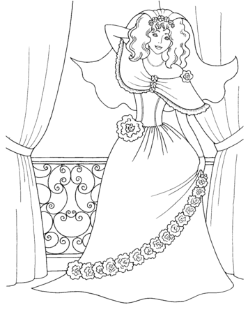 Cute Princess  Coloring page