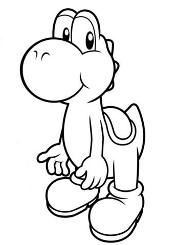 Cute Yoshi Coloring page