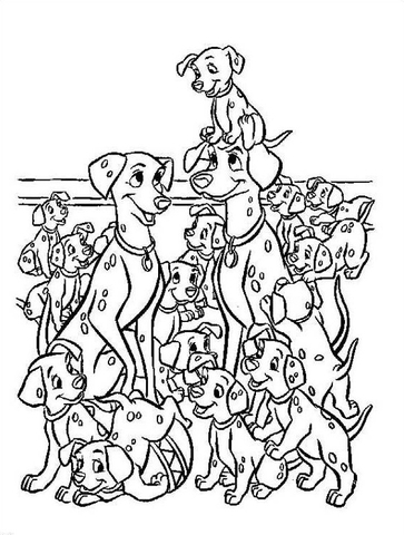 Dalmatians  Coloring page