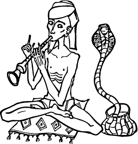 Dancing Cobra  Coloring page