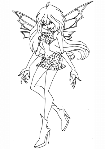 Dark Bloom Coloring page