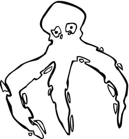 Octopus 2 Coloring page