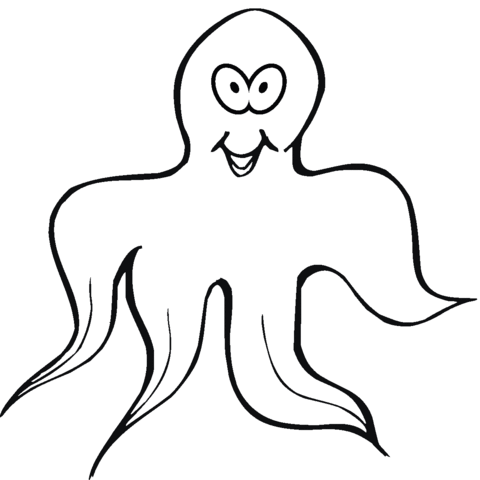 Funny octopus Coloring page