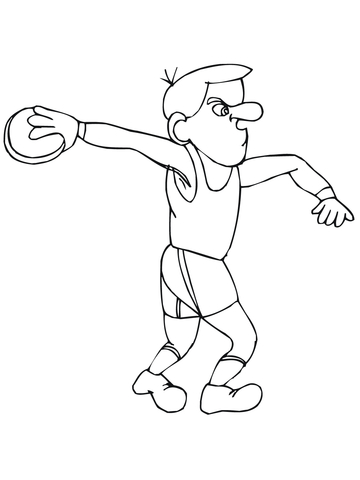 Discus Throw Coloring page