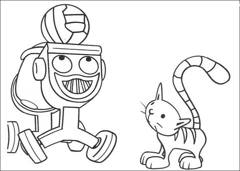 Dizzy And Pilchard  Coloring page