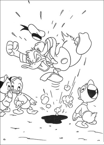 Donald is Angry  Coloring page