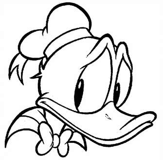 Donald is Sad  Coloring page