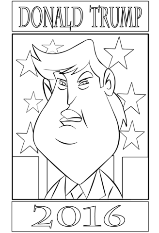 Donald Trump 2016 Coloring page