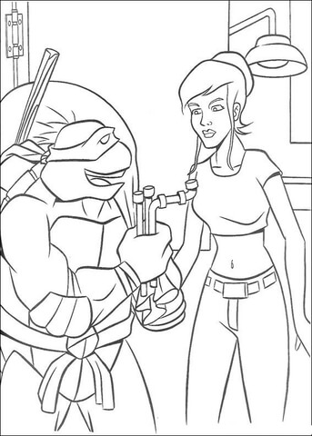 Donatello And O'neil  Coloring page