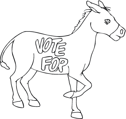 Donkey 10 Coloring page