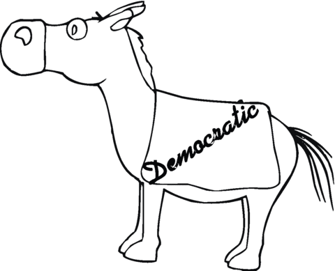 Democratic Donkey Coloring page