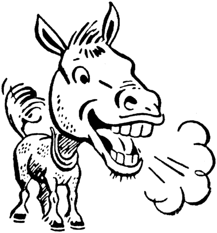 Donkey 3 Coloring page