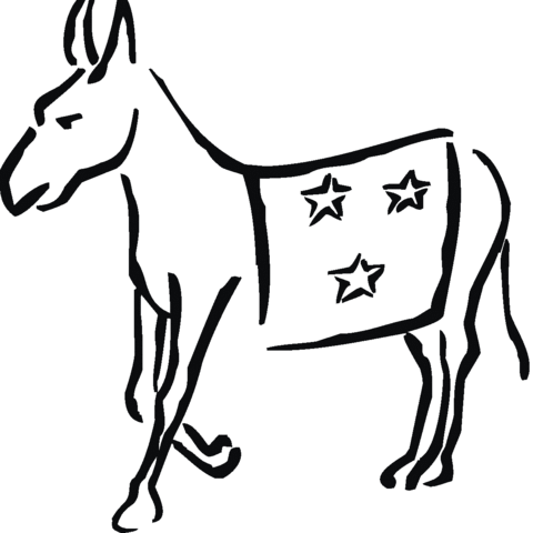 Donkey 9 Coloring page