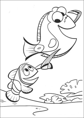 Dory And Nemo  Coloring page