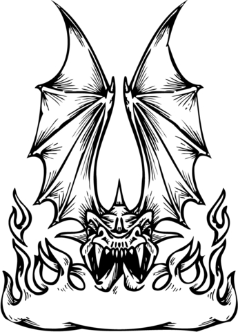 Dragon Fire Breathing Coloring page