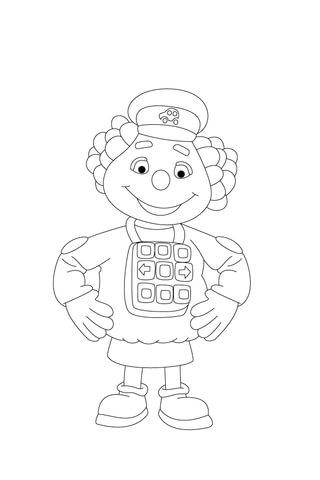 Driver Dottie is Waiting Coloring page