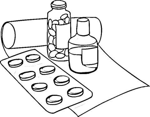 Drugs  Coloring page