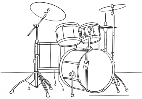 Drum Kit Coloring page