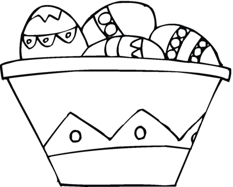 Easter basket Coloring page