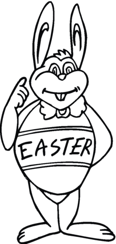 Easter bunny Coloring page