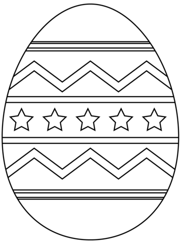 Easter Egg with Abstract Pattern Coloring page