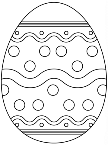 Easter Egg with Abstract Pattern Coloring page