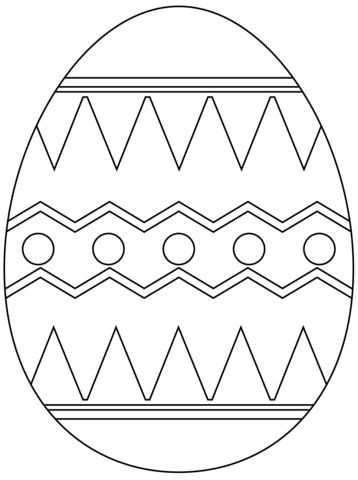 Easter Egg with Abstract Pattern Coloring page