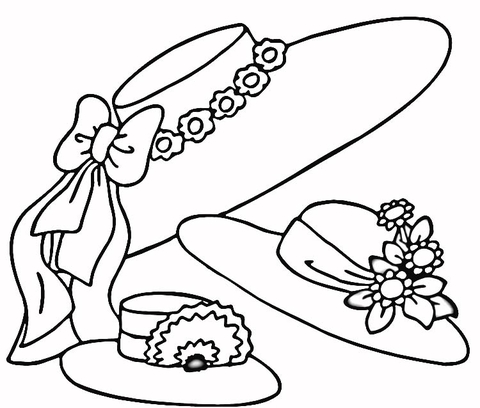 Easter Hats  Coloring page