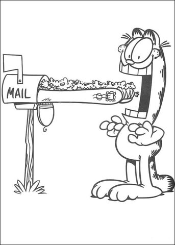 Eating Mail  Coloring page